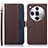 Funda de Cuero Cartera con Soporte Carcasa A09D para Oppo Find X7 5G Marron