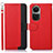 Funda de Cuero Cartera con Soporte Carcasa A09D para Oppo Reno10 5G Rojo