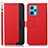 Funda de Cuero Cartera con Soporte Carcasa A09D para Realme 9 4G Rojo