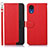 Funda de Cuero Cartera con Soporte Carcasa A09D para Samsung Galaxy A03 Core Rojo