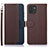 Funda de Cuero Cartera con Soporte Carcasa A09D para Samsung Galaxy A03 Marron