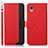 Funda de Cuero Cartera con Soporte Carcasa A09D para Samsung Galaxy A22 5G SC-56B Rojo