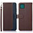 Funda de Cuero Cartera con Soporte Carcasa A09D para Samsung Galaxy A22s 5G Marron