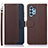 Funda de Cuero Cartera con Soporte Carcasa A09D para Samsung Galaxy A32 4G Marron