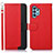 Funda de Cuero Cartera con Soporte Carcasa A09D para Samsung Galaxy A32 4G Rojo