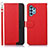 Funda de Cuero Cartera con Soporte Carcasa A09D para Samsung Galaxy A32 5G Rojo