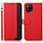 Funda de Cuero Cartera con Soporte Carcasa A09D para Samsung Galaxy A42 5G Rojo