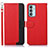 Funda de Cuero Cartera con Soporte Carcasa A09D para Samsung Galaxy F23 5G Rojo