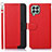 Funda de Cuero Cartera con Soporte Carcasa A09D para Samsung Galaxy M33 5G Rojo
