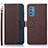 Funda de Cuero Cartera con Soporte Carcasa A09D para Samsung Galaxy M52 5G Marron