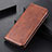 Funda de Cuero Cartera con Soporte Carcasa A09D para Samsung Galaxy S21 Plus 5G Marron