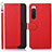 Funda de Cuero Cartera con Soporte Carcasa A09D para Sony Xperia 10 IV Rojo