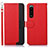 Funda de Cuero Cartera con Soporte Carcasa A09D para Sony Xperia 5 III SO-53B Rojo