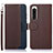 Funda de Cuero Cartera con Soporte Carcasa A09D para Sony Xperia 5 IV Marron