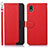 Funda de Cuero Cartera con Soporte Carcasa A09D para Sony Xperia Ace III SO-53C Rojo