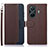 Funda de Cuero Cartera con Soporte Carcasa A09D para Vivo iQOO Z6 Pro 5G Marron