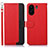 Funda de Cuero Cartera con Soporte Carcasa A09D para Xiaomi Poco C65 Rojo