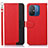 Funda de Cuero Cartera con Soporte Carcasa A09D para Xiaomi Redmi 11A 4G Rojo