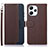 Funda de Cuero Cartera con Soporte Carcasa A09D para Xiaomi Redmi 12 4G Marron