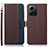 Funda de Cuero Cartera con Soporte Carcasa A09D para Xiaomi Redmi Note 12 4G Marron