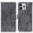 Funda de Cuero Cartera con Soporte Carcasa A10 para Apple iPhone 13 Pro Max Gris