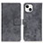 Funda de Cuero Cartera con Soporte Carcasa A10 para Apple iPhone 14 Gris