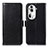 Funda de Cuero Cartera con Soporte Carcasa A11D para Oppo Reno11 Pro 5G Negro