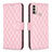 Funda de Cuero Cartera con Soporte Carcasa B01F para Motorola Moto E30 Rosa