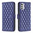 Funda de Cuero Cartera con Soporte Carcasa B01F para Motorola Moto E32 Azul