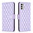 Funda de Cuero Cartera con Soporte Carcasa B01F para Motorola Moto E32 Morado