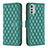 Funda de Cuero Cartera con Soporte Carcasa B01F para Motorola Moto E32 Verde