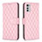 Funda de Cuero Cartera con Soporte Carcasa B01F para Motorola Moto E32s Rosa