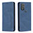 Funda de Cuero Cartera con Soporte Carcasa B01F para Motorola Moto G Play Gen 2 Azul