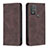 Funda de Cuero Cartera con Soporte Carcasa B01F para Motorola Moto G Play Gen 2 Marron