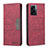 Funda de Cuero Cartera con Soporte Carcasa B01F para Oppo K10 5G India Rojo