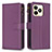 Funda de Cuero Cartera con Soporte Carcasa B01F para Realme C51 Morado