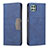 Funda de Cuero Cartera con Soporte Carcasa B01F para Samsung Galaxy F42 5G Azul