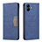 Funda de Cuero Cartera con Soporte Carcasa B01F para Samsung Galaxy M04 Azul