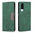 Funda de Cuero Cartera con Soporte Carcasa B01F para Vivo Y53s 4G Verde