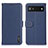 Funda de Cuero Cartera con Soporte Carcasa B01H para Google Pixel 6a 5G Azul