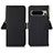 Funda de Cuero Cartera con Soporte Carcasa B01H para Google Pixel 8 Pro 5G Negro