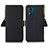 Funda de Cuero Cartera con Soporte Carcasa B01H para Motorola Moto E13 Negro