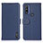 Funda de Cuero Cartera con Soporte Carcasa B01H para Motorola Moto G Pure Azul