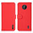 Funda de Cuero Cartera con Soporte Carcasa B01H para Nokia C10 Rojo