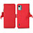 Funda de Cuero Cartera con Soporte Carcasa B01H para Nokia C12 Plus Rojo