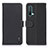 Funda de Cuero Cartera con Soporte Carcasa B01H para OnePlus Nord CE 5G Negro