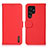 Funda de Cuero Cartera con Soporte Carcasa B01H para Samsung Galaxy S22 Ultra 5G Rojo