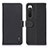 Funda de Cuero Cartera con Soporte Carcasa B01H para Sony Xperia 10 IV SOG07 Negro