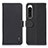 Funda de Cuero Cartera con Soporte Carcasa B01H para Sony Xperia 5 IV Negro