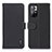 Funda de Cuero Cartera con Soporte Carcasa B01H para Xiaomi Poco M4 Pro 5G Negro